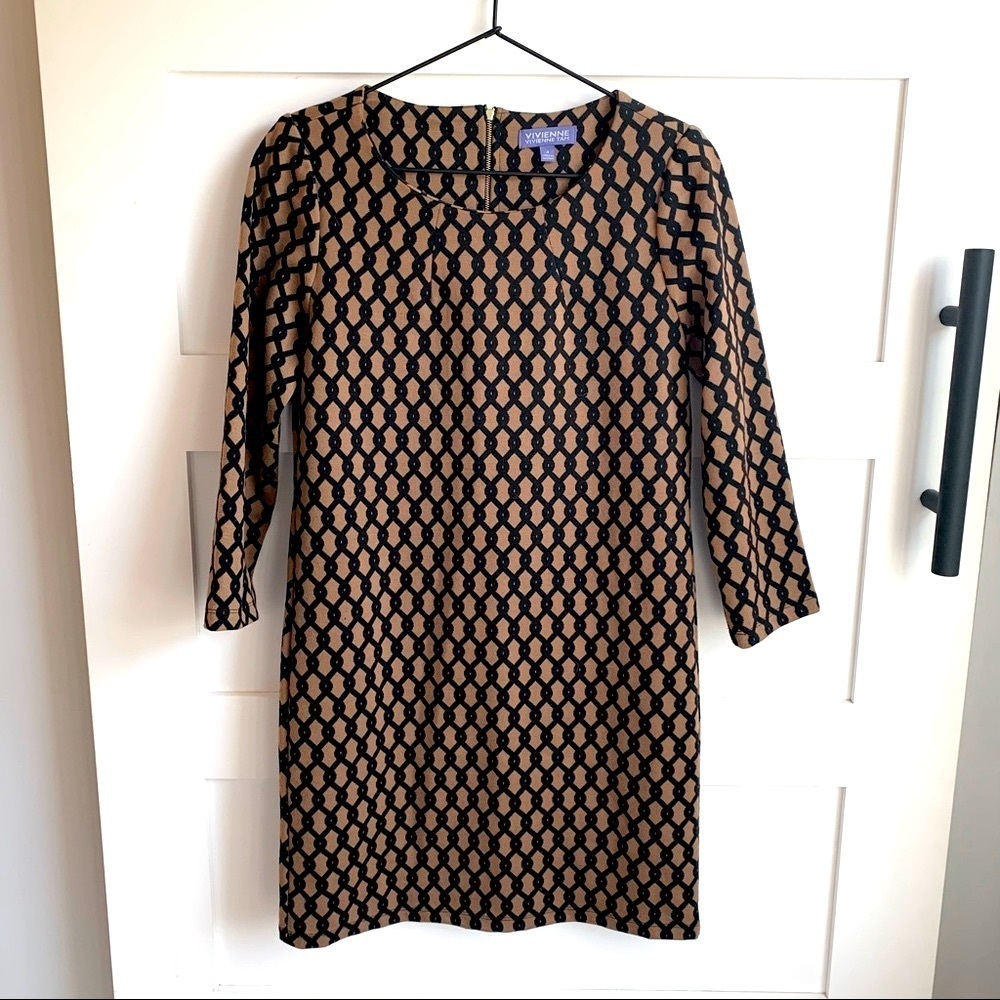 VIVIENNE TAM | VGUC Caramel Brown & Black Dress 2